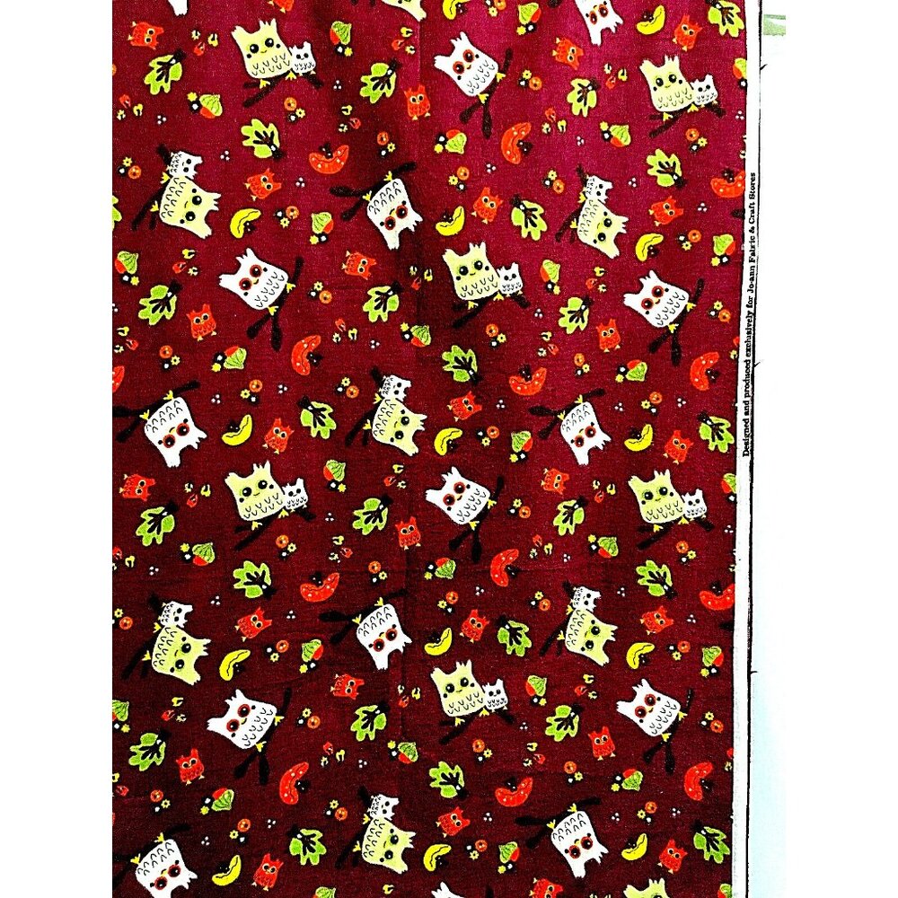 Owl Print Cotton Jo-Ann Fabric -Sewing-Quilt-Crafts Fennal 42" W - BTY /One Yard